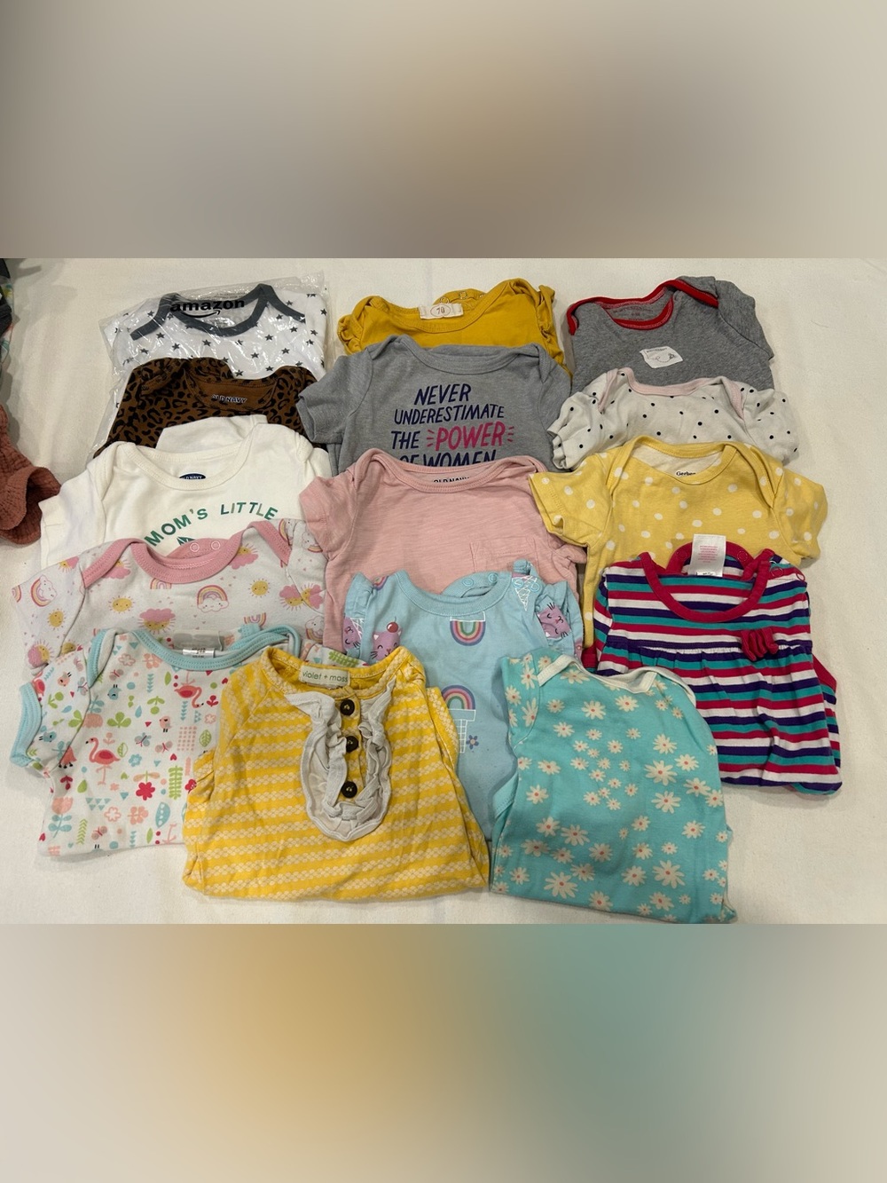 15 baby girl onesie bundle